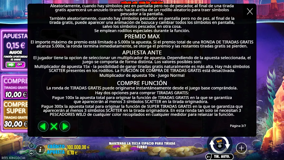 Big Bass Vegas — ante y compras
