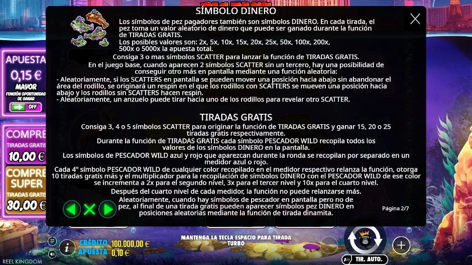 Big Bass Vegas — símbolos de dinero